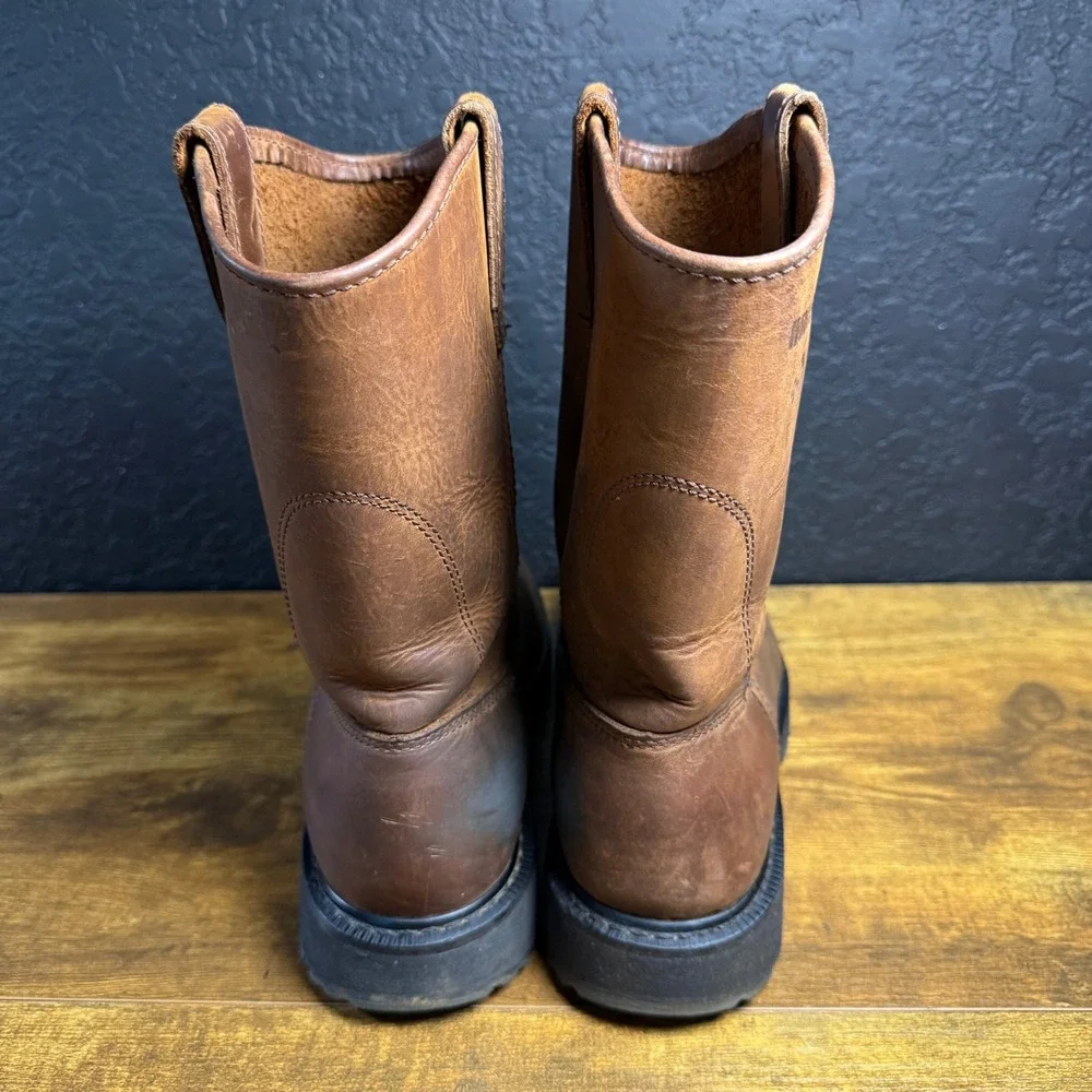 Wolverine Floorhand W04727 Brown Leather Wellington Work‎ Boots Mens Size 9M